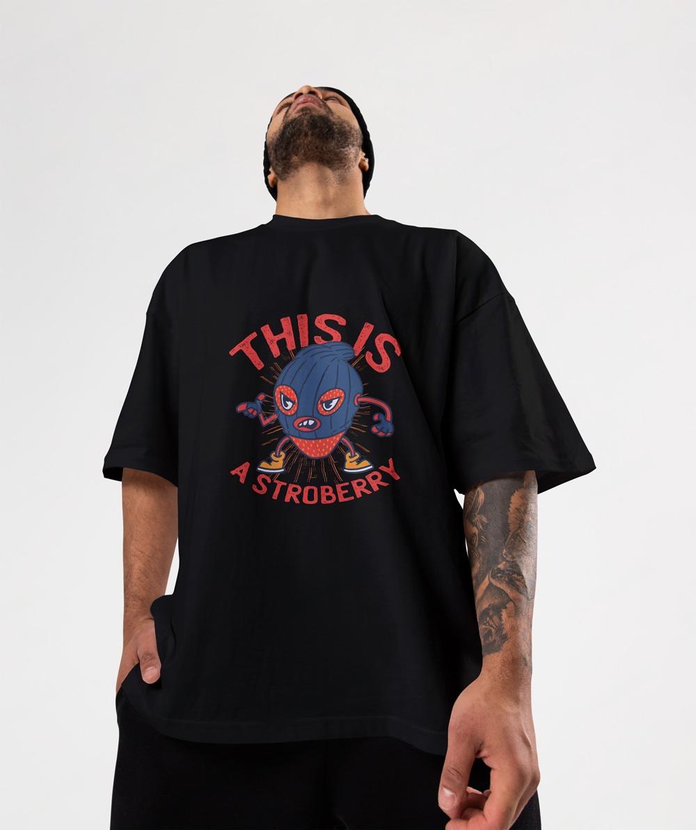 This is a Stroberry Drop Shoulder Oversized T-shirt 260 GSM