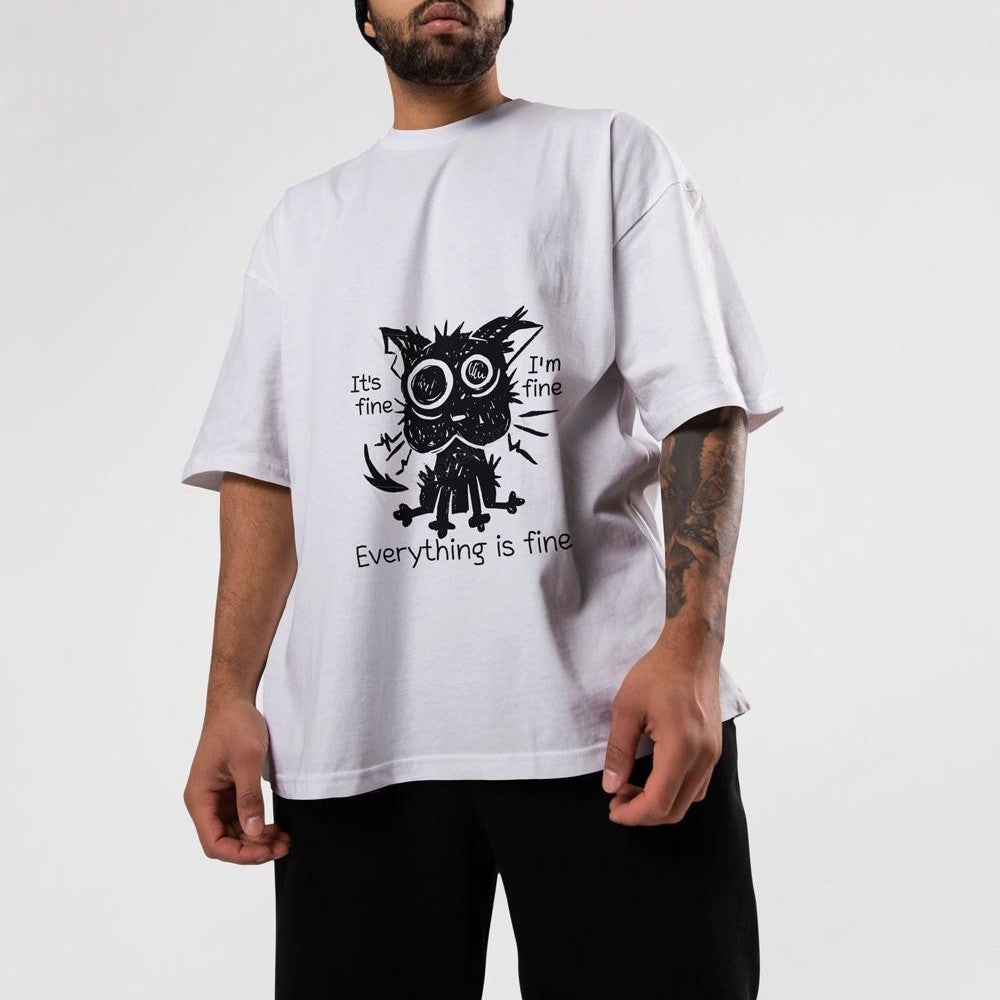 Everything is fine. Drop Shoulder Oversized T-shirt 260 GSM